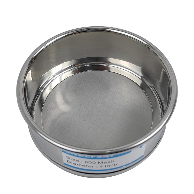 LABLPSAI 800 Mesh Lab Sieves 4" Diameter 304 Stainless Steel Wire Cloth Test Sieve for Industrial Laboratory Home - Image 3